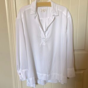 Lou & Grey white top high low with side slit